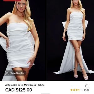 Antoinette fashion nova dress with bow train / trail